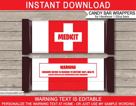 Printable Free Fortnite Medkit Label
